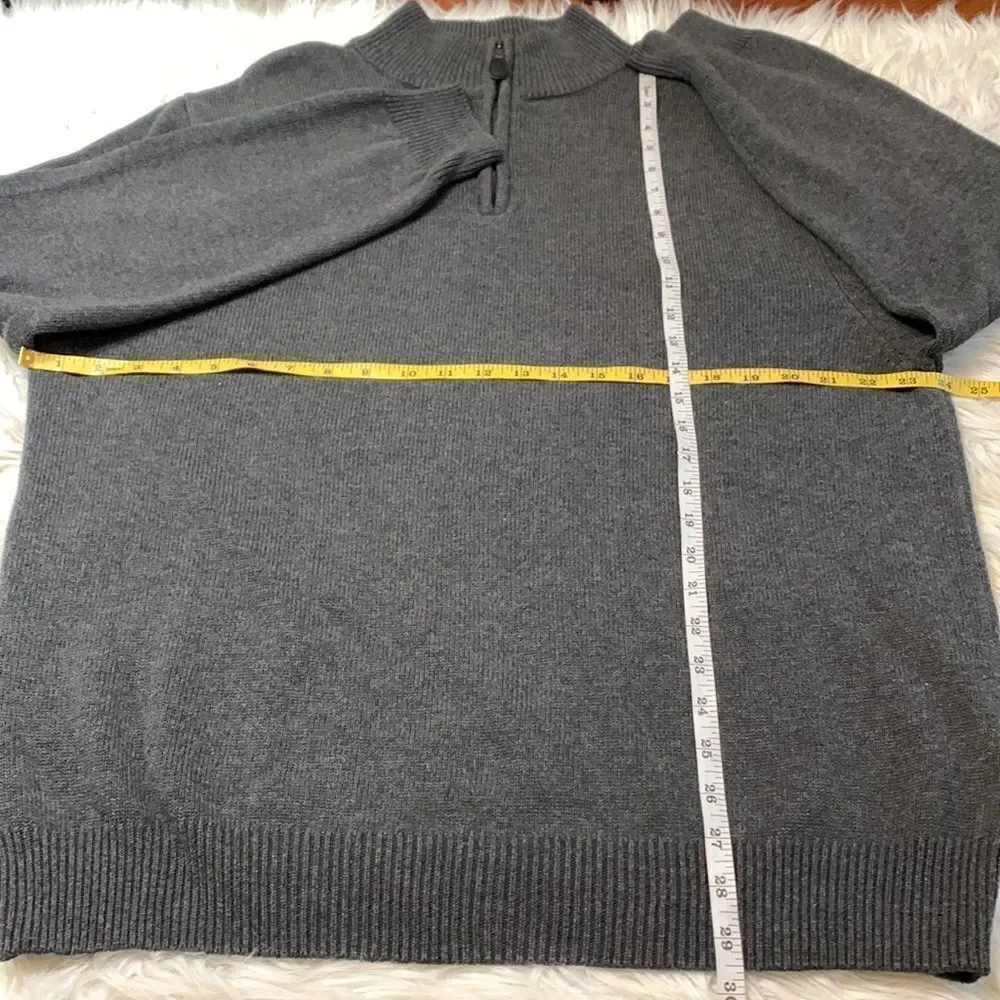 🟢3 for $20—CROFT & Barrow cotton quarter zip mock neck long sleeve sweater